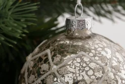 Boules De Noël|Boules De Noël<Flamant ALLAO, boule de Noël Argent