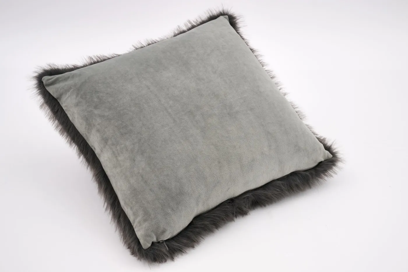 Coussins Décoratifs|Coussins Décoratifs<Flamant ALLESSINA, coussin, fausse fourrure Gris