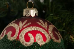 Boules De Noël|Boules De Noël<Flamant AMEROLD, boule de Noël Rouge