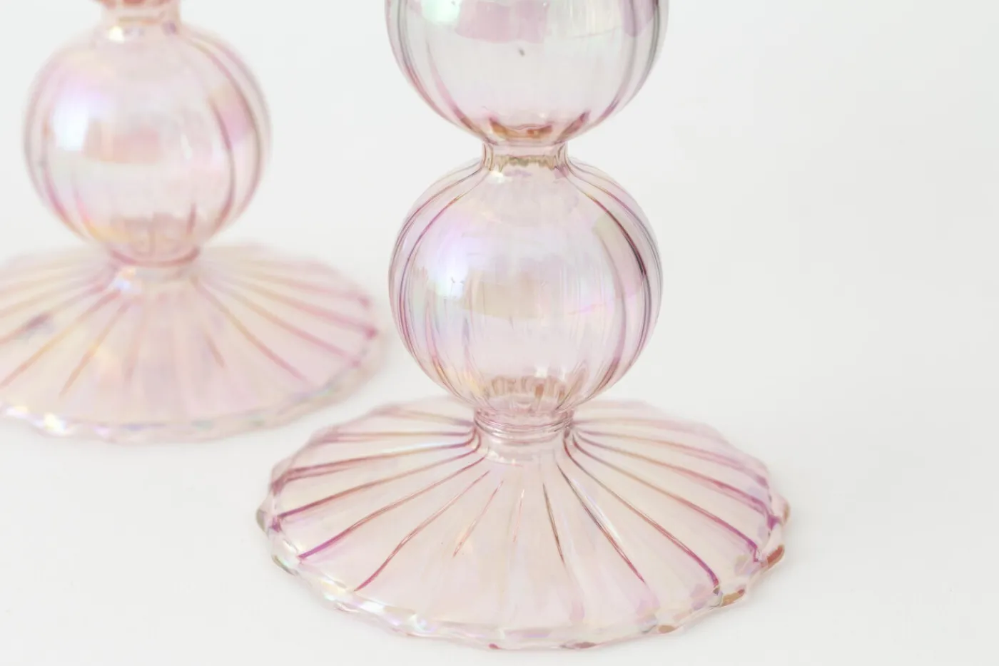 Chandeliers|Chandeliers<Flamant AMIRA, bougeoir, verre, , S, avec leds Rose