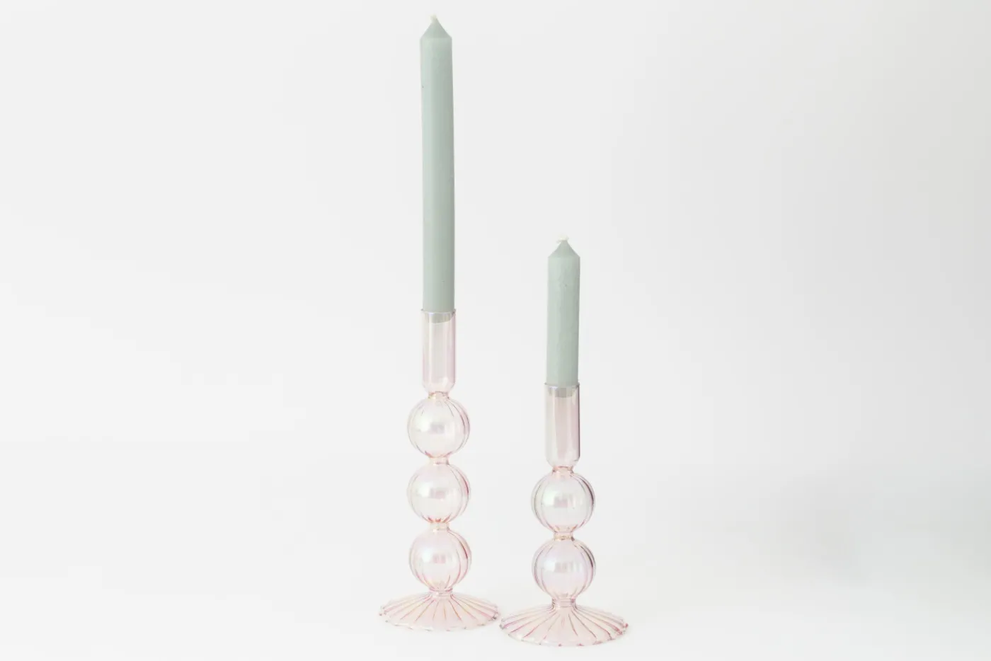 Chandeliers|Chandeliers<Flamant AMIRA, bougeoir, verre, , S, avec leds Rose