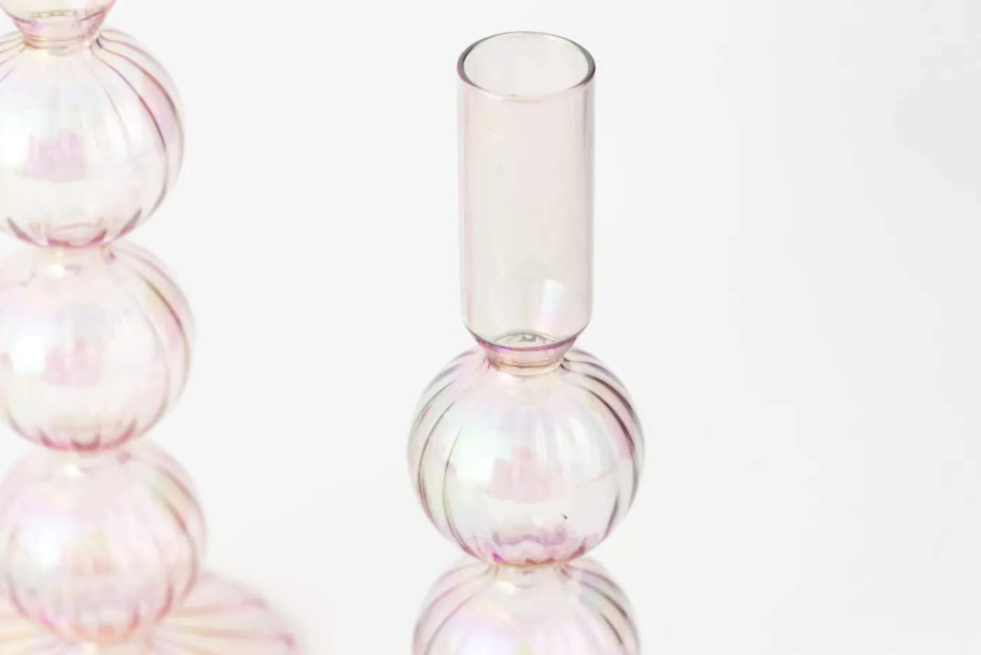Chandeliers|Chandeliers<Flamant AMIRA, bougeoir, verre, , L, avec leds Rose