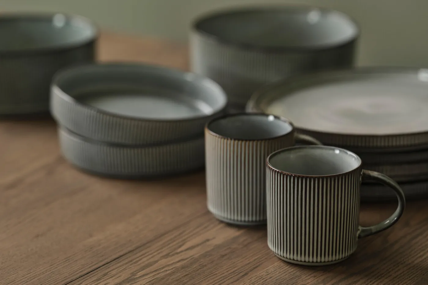 Assiettes, Plats Et Bols|Assiettes,Plats Et Bols<Flamant ARCHITECTO, assiette de pâtes, céramique, Gris