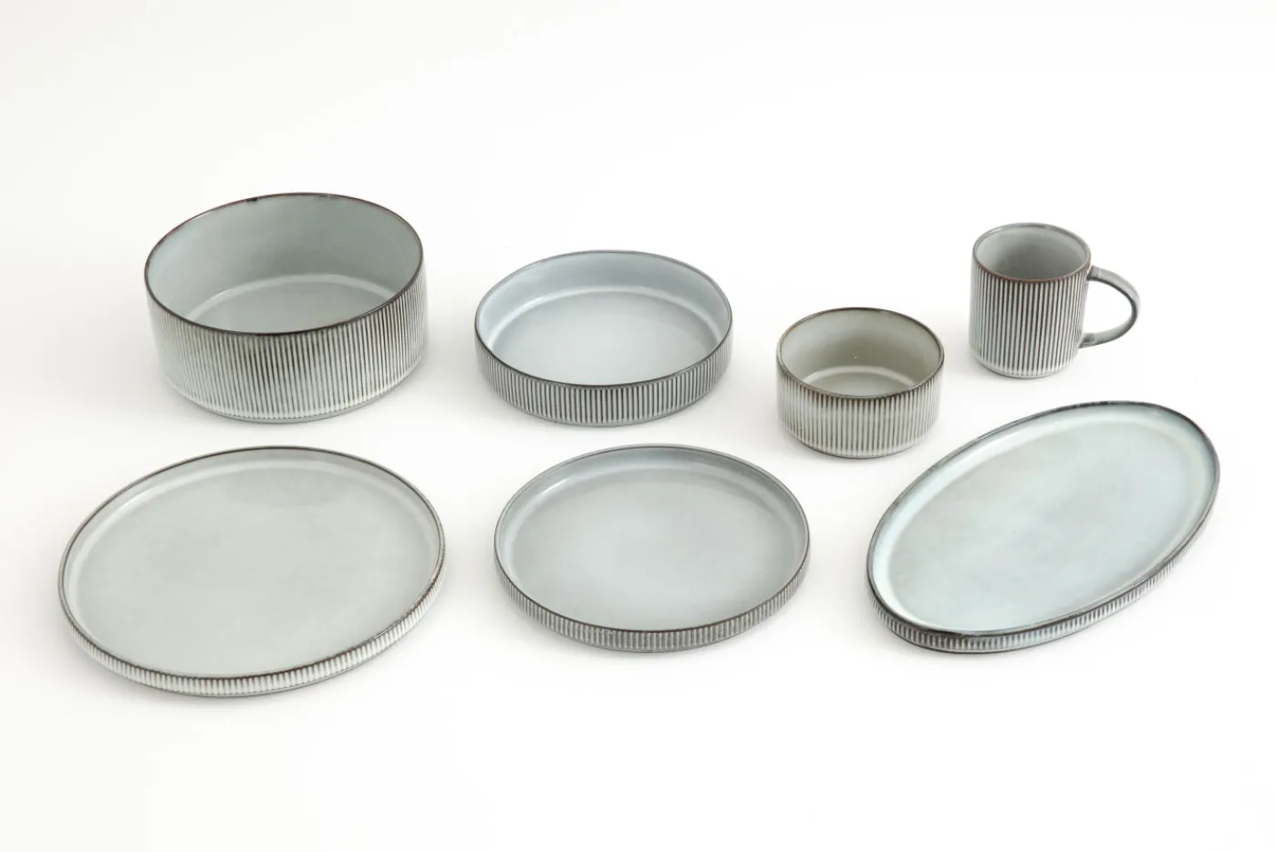 Assiettes, Plats Et Bols|Assiettes,Plats Et Bols<Flamant ARCHITECTO, assiette de pâtes, céramique, Gris