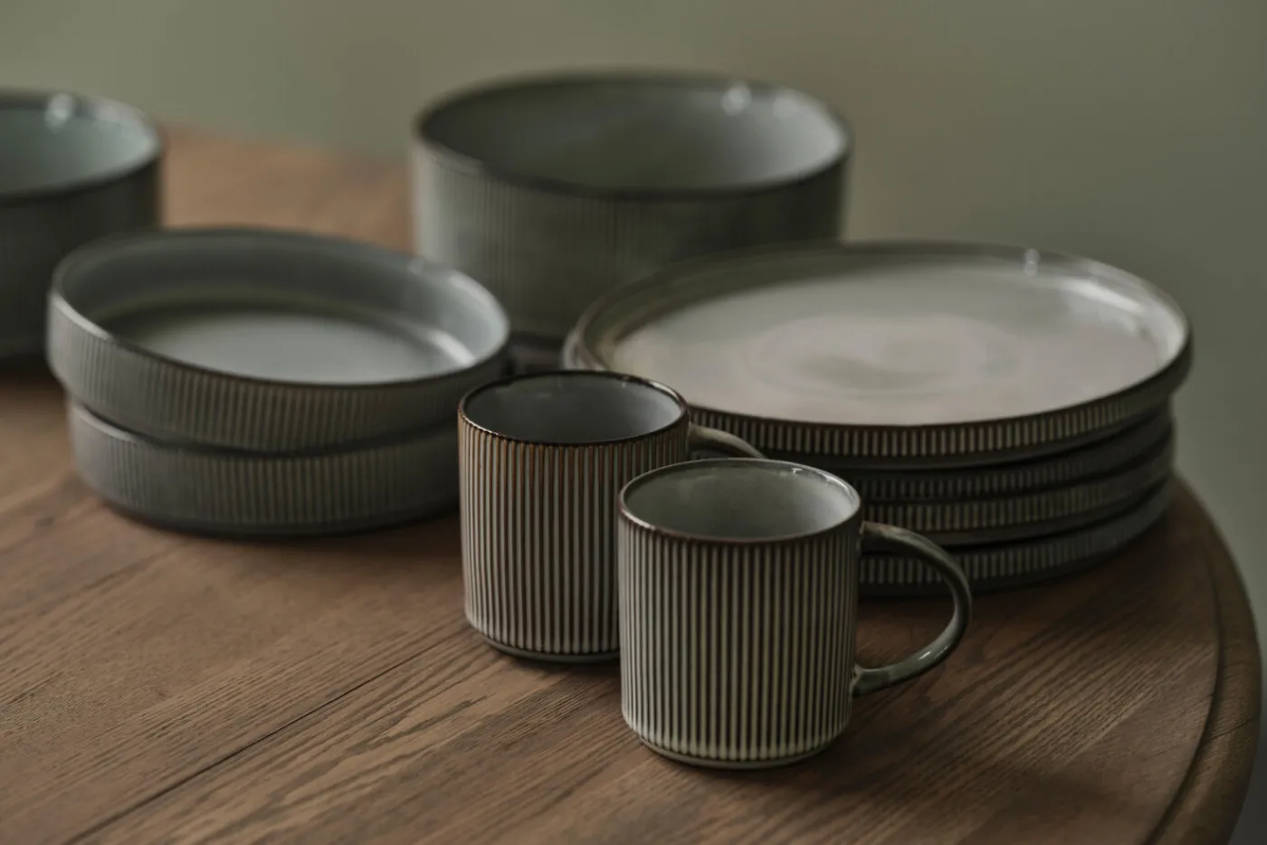 Assiettes, Plats Et Bols|Assiettes,Plats Et Bols<Flamant ARCHITECTO, assiette de pâtes, céramique, Gris