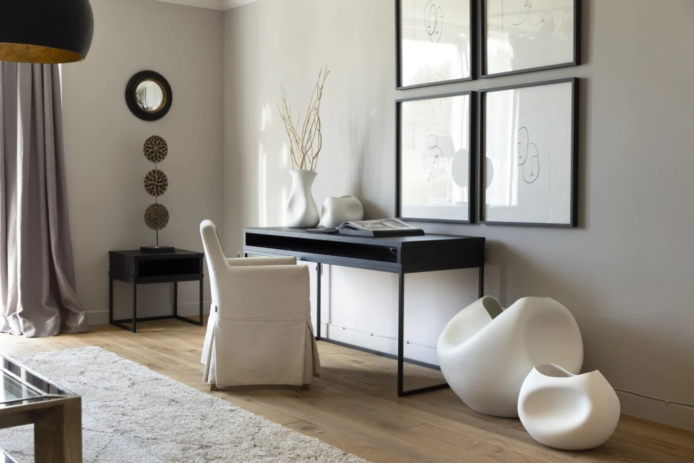 Bureaux|Bureaux<Flamant ARMAND, bureau, chêne et métal Noir