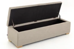 Poufs Et Bouts De Canapé|Sièges<Flamant AUBIZ, pouf, tissu, avec couvercle Blanccassé