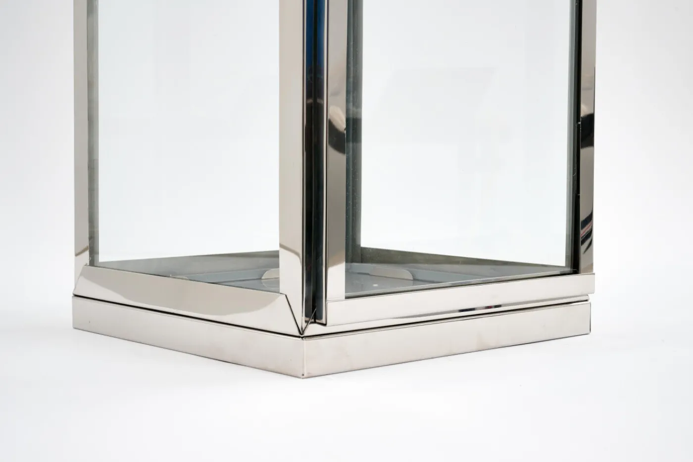 Lanternes|Décoration<Flamant AURITIO, lanterne, acier et verre, L Argent