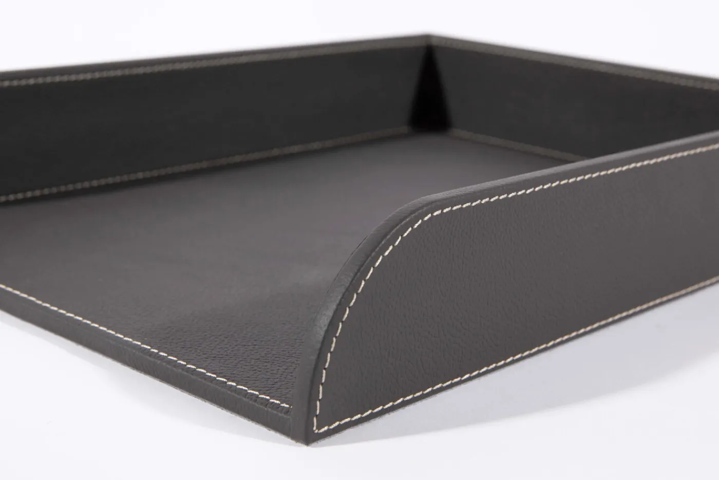 Décoration|Décoration De Bureau<Flamant AUSTIN, plateau à courrier, cuir, Gris