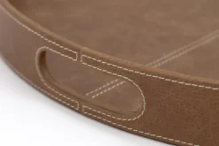 Accessoires|Plateaux<Flamant AUSTIN, plateau, cuir, , Ø56 Brun