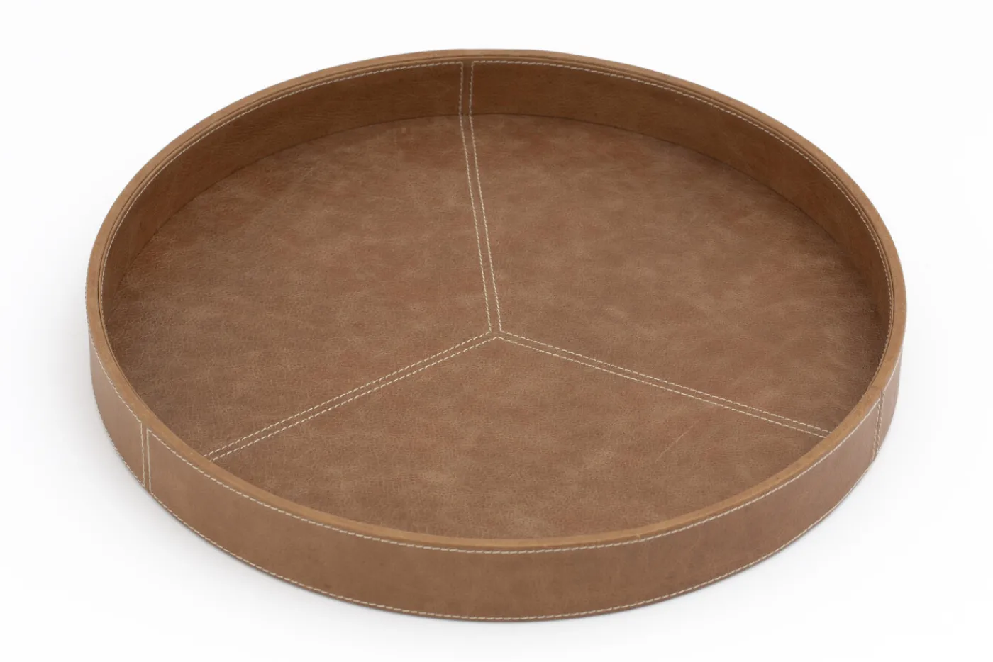 Accessoires|Plateaux<Flamant AUSTIN, plateau, cuir, , Ø46 Brun