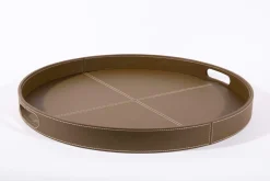 Accessoires|Plateaux<Flamant AUSTIN, plateau, cuir, , Ø56 Vert