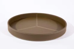 Accessoires|Plateaux<Flamant AUSTIN, plateau, cuir, , Ø46 Vert
