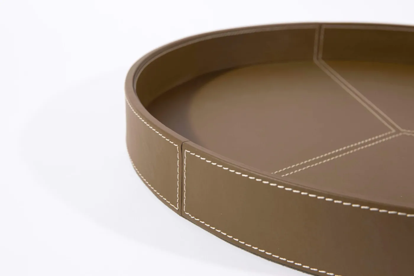 Accessoires|Plateaux<Flamant AUSTIN, plateau, cuir, , Ø46 Vert
