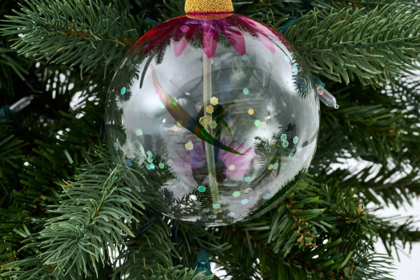 Boules De Noël|Boules De Noël<Flamant AVIANNA, boule de Noël Rose
