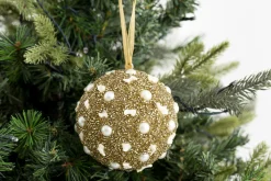 Boules De Noël|Boules De Noël<Flamant AYERS, boule de Noël, Or