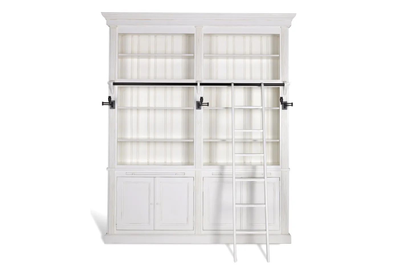 Placards|Armoires<Flamant BALMORE, bibliothèque, , 2 pièces, avec échelle Blanc