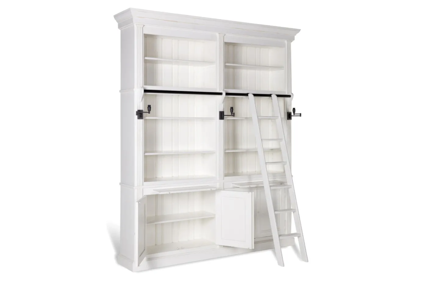 Placards|Armoires<Flamant BALMORE, bibliothèque, , 2 pièces, avec échelle Blanc