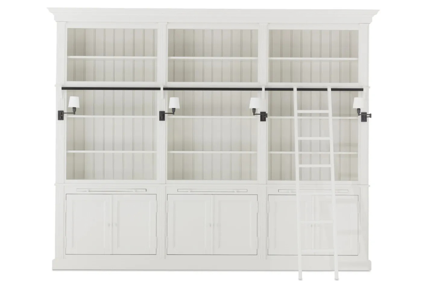 Placards|Armoires<Flamant BALMORE, bibliothèque, , 3 pièces, avec échelle Blanc