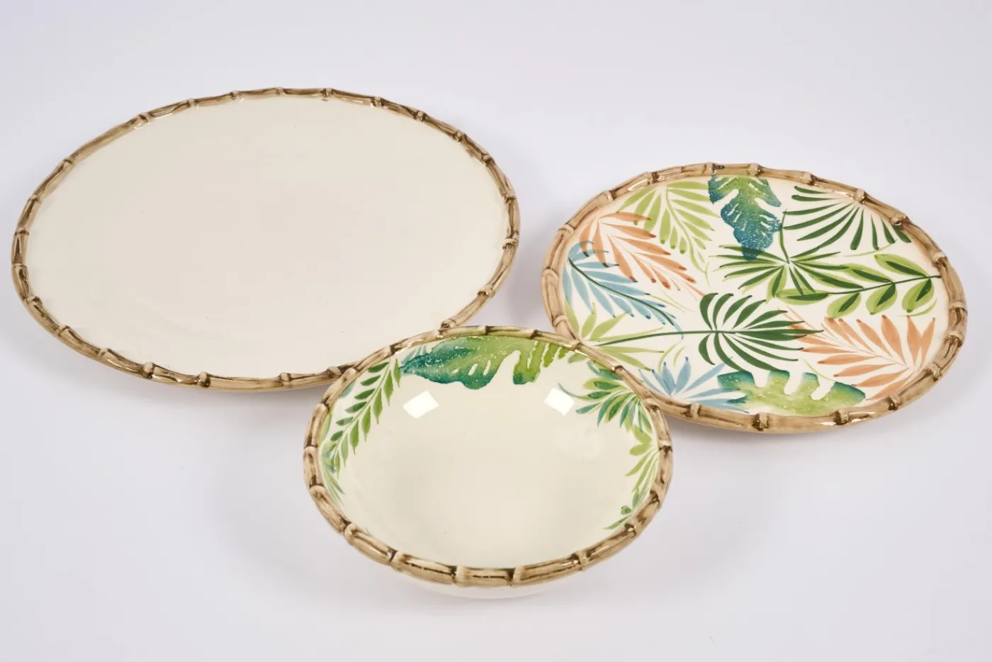 Assiettes, Plats Et Bols|Assiettes,Plats Et Bols<Flamant BANBUA, assiette, 22cm, multi, feuilles Mixte