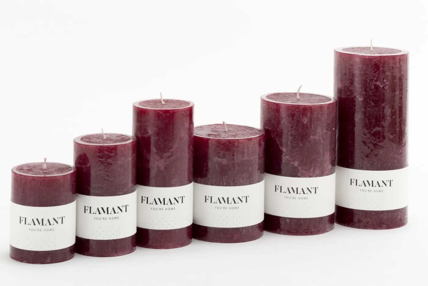 Bougies|Décoration<Flamant BETH, bougie, couleur balmoral red, 7x9cm Rouge