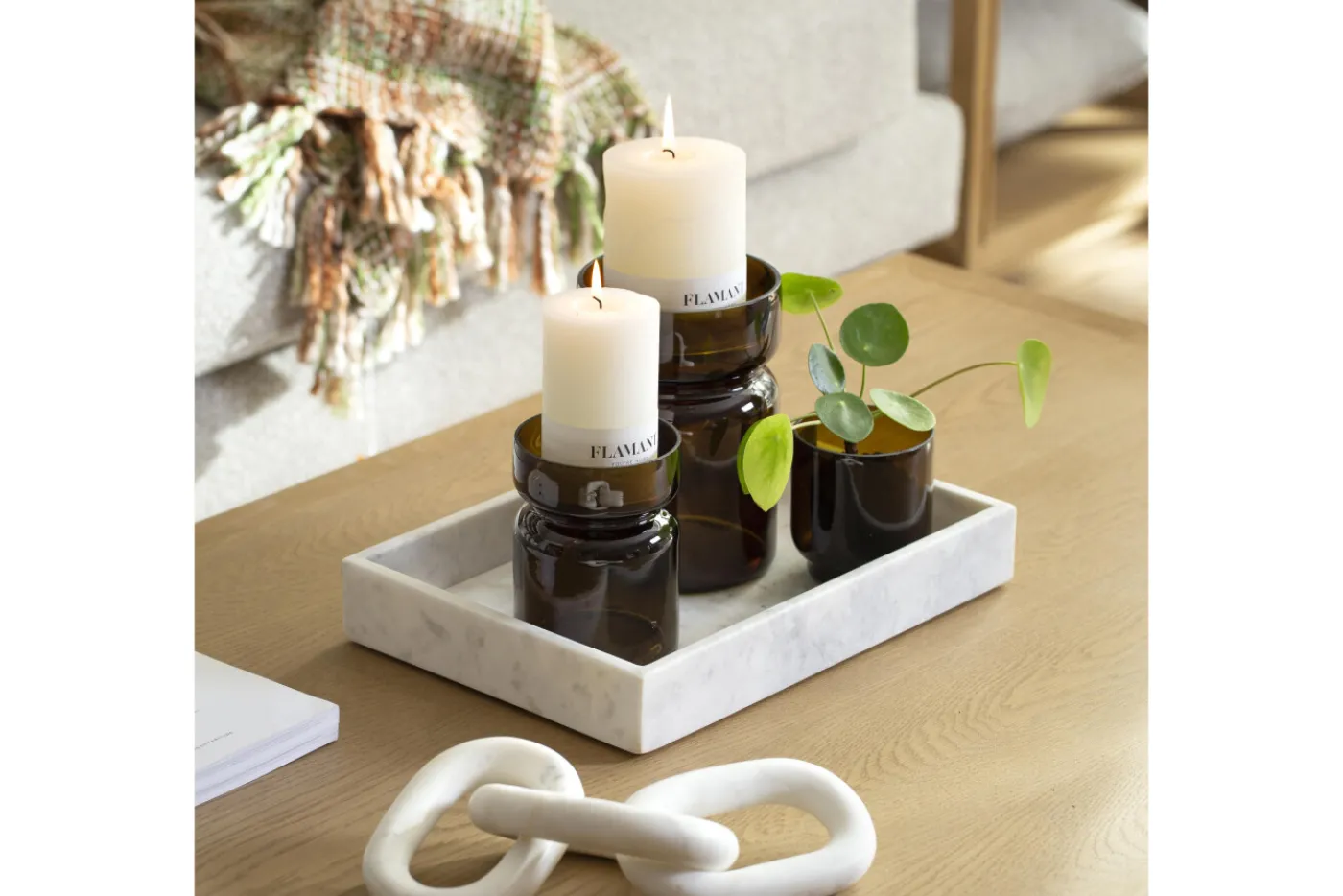 Bougies|Décoration<Flamant BETH, bougie, couleur , 7x11,5cm Blanc