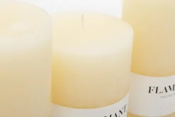 Bougies|Décoration<Flamant BETH, bougie, couleur cream, 7x9cm Blanccassé