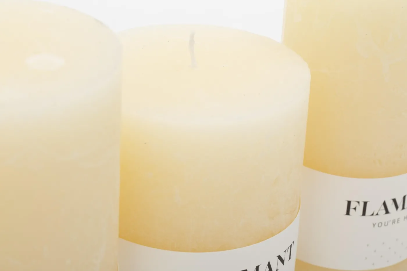 Bougies|Décoration<Flamant BETH, bougie, couleur cream, 9x15cm Blanccassé
