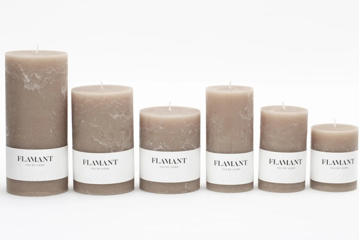 Bougies|Décoration<Flamant BETH, bougie, couleur taupe, 7x15cm Brun