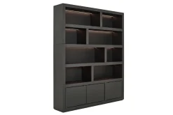 Placards|Armoires<Flamant BJORN, bibliothèque, , avec lumières LED dimmables Noir