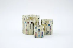 Porte Bougie, Chauffe-Plats Et Photophores|Porte Bougie, Chauffe-Plats Et Photophores<Flamant BLAKE, photophore, verre, S Gris