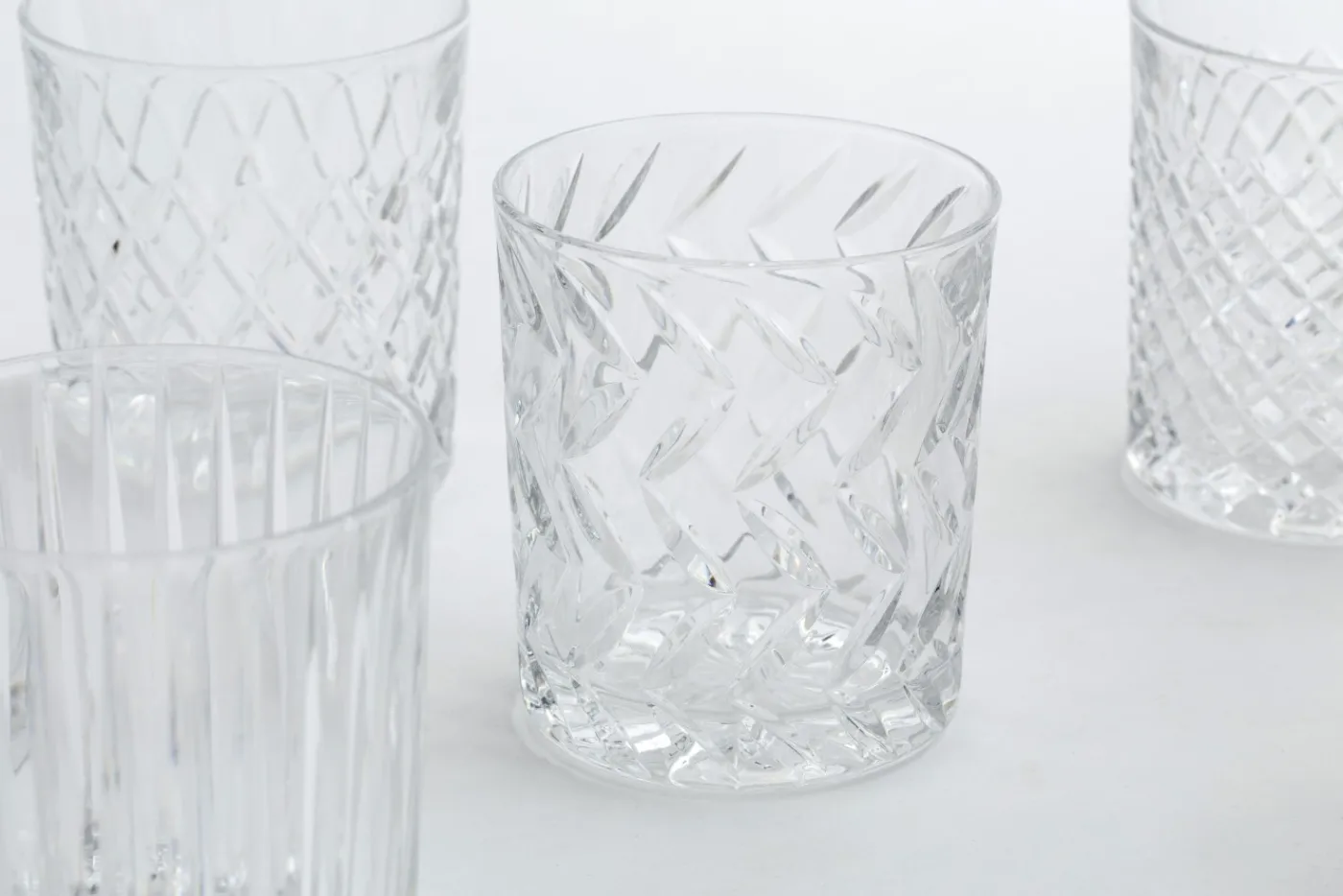 Verres|Verres<Flamant BOGART, verre à whisky, taillés à la main, set de 6 Transparent