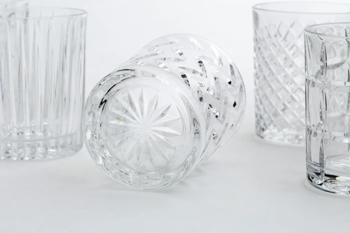 Verres|Verres<Flamant BOGART, verre à whisky, taillés à la main, set de 6 Transparent