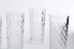 Verres|Verres<Flamant BOGART, verre longdrink, taillés à la main, set de 6 Transparent