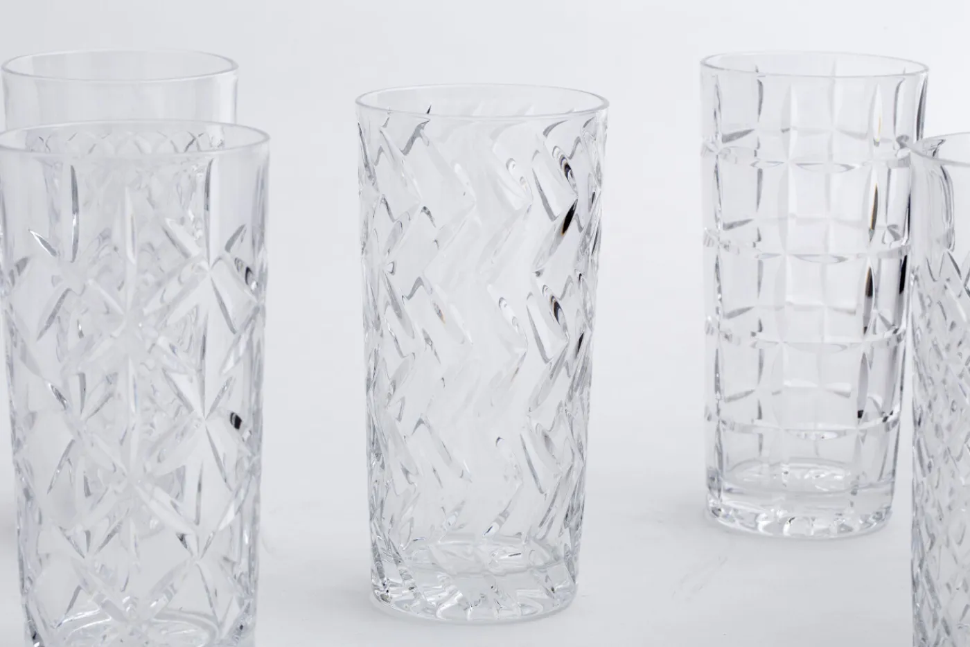 Verres|Verres<Flamant BOGART, verre longdrink, taillés à la main, set de 6 Transparent