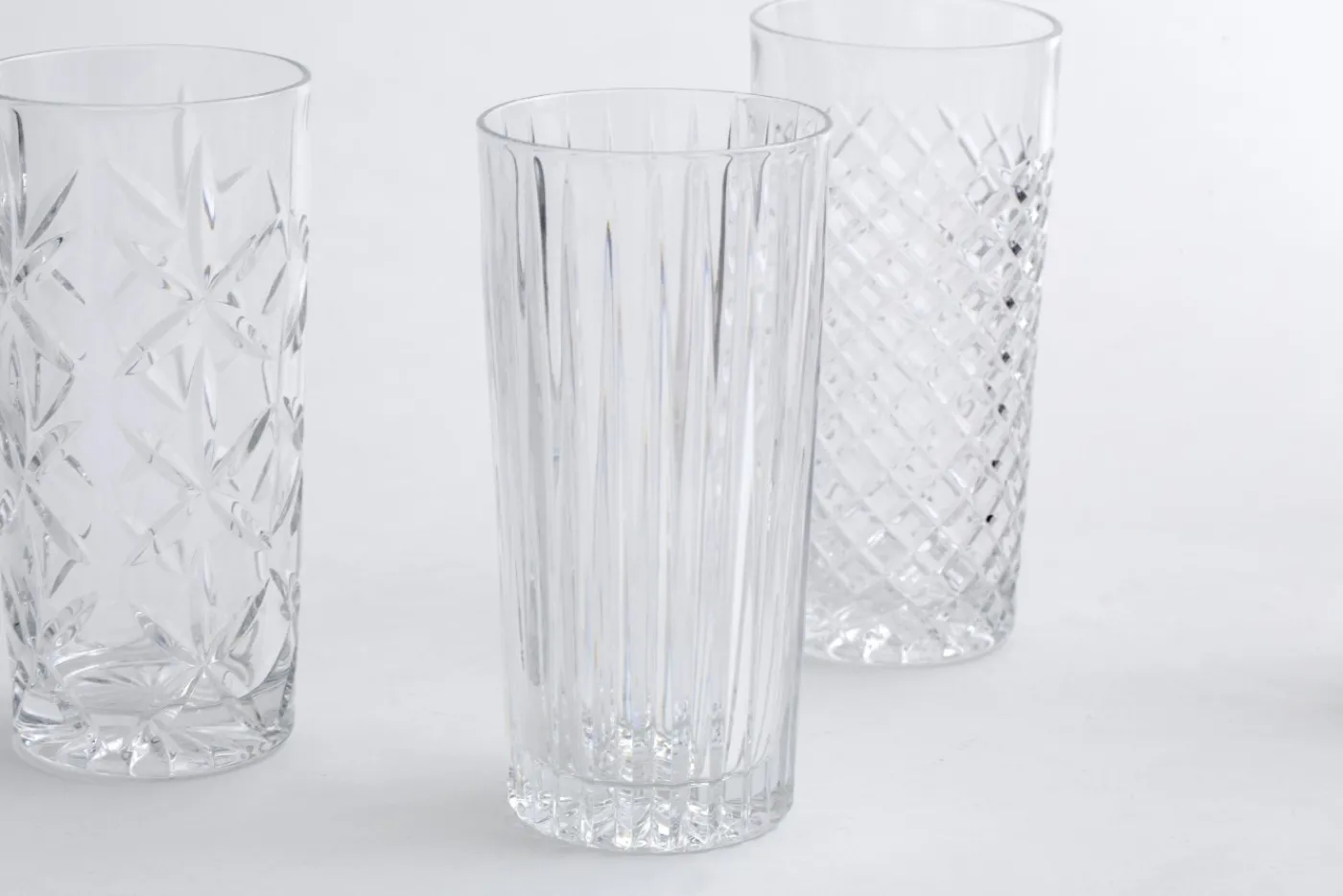Verres|Verres<Flamant BOGART, verre longdrink, taillés à la main, set de 6 Transparent