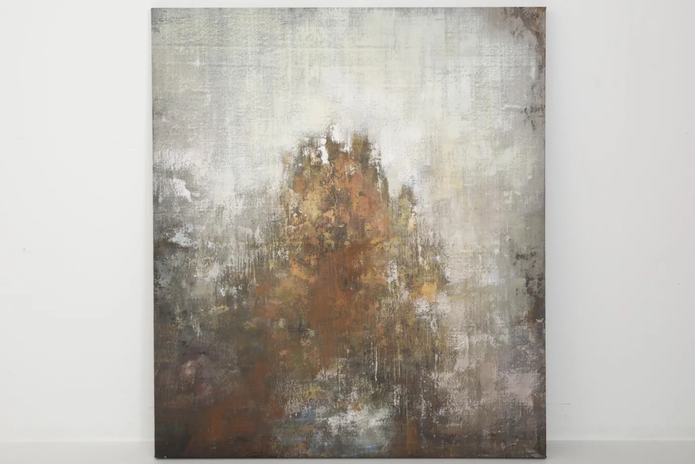 Art|Décoration<Flamant BRIANNA, peinture à l'huile Mixte