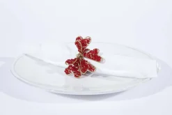 Décoration De Table|Accessoires<Flamant BRIO, rond de serviette, perles Rouge