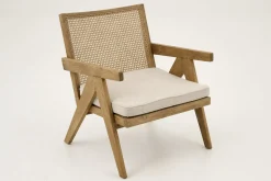 Fauteuils|Sièges<Flamant BRUNO, fauteuil, chêne, roseau, avec coussin Mixte
