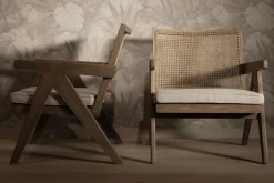 Fauteuils|Sièges<Flamant BRUNO, fauteuil, chêne, roseau, avec coussin Mixte