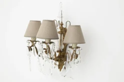 Appliques Murales|Luminaire<Flamant BRUXELLES, applique murale, gouttes de verre Transparent
