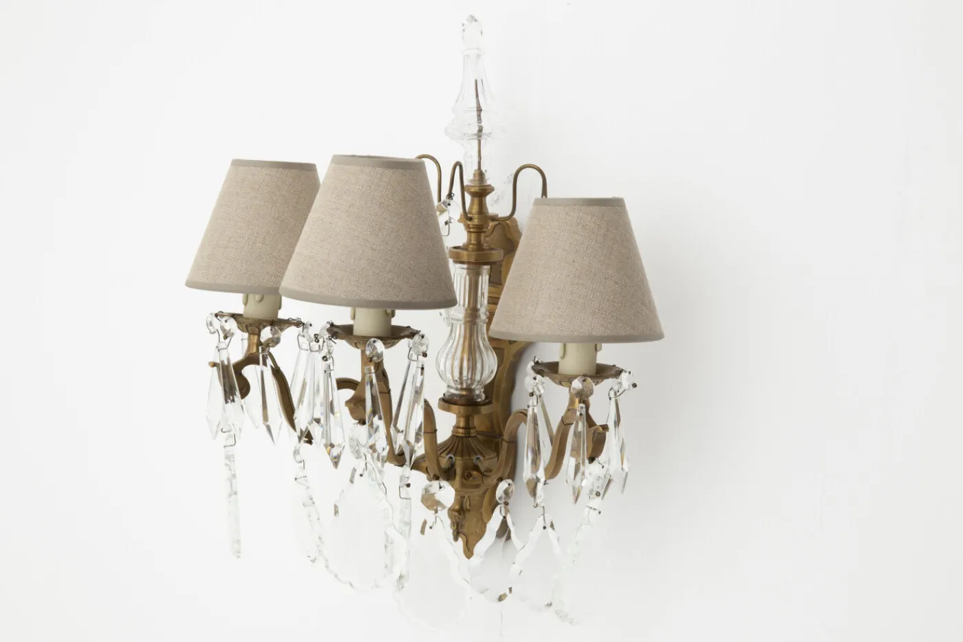 Appliques Murales|Luminaire<Flamant BRUXELLES, applique murale, gouttes de verre Transparent