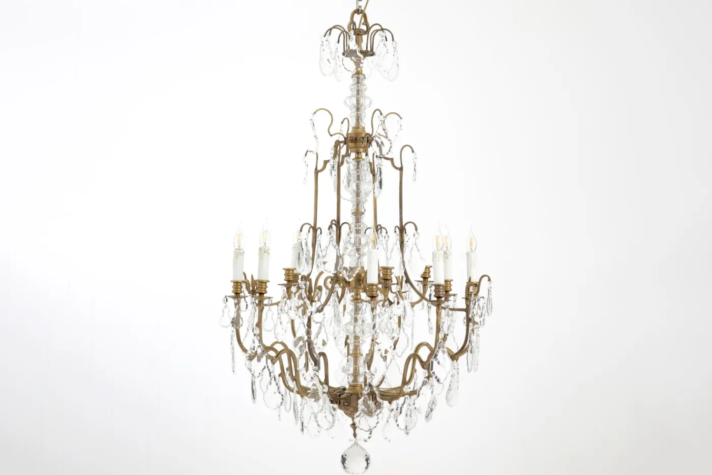 Suspensions Et Lustres|Luminaire<Flamant BRUXELLES, lustre, gouttes de verre, 8 lampes et 4 bougies Transparent
