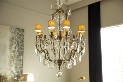 Suspensions Et Lustres|Luminaire<Flamant BRUXELLES, lustre, gouttes de verre, 8 lampes et 4 bougies Transparent