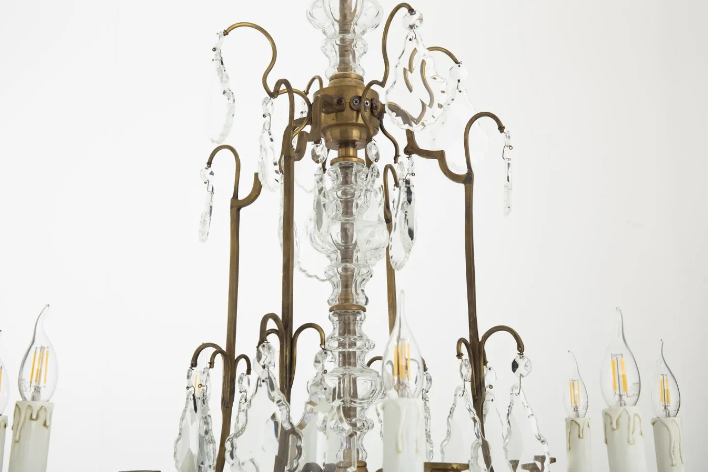 Suspensions Et Lustres|Luminaire<Flamant BRUXELLES, lustre, gouttes de verre, 8 lampes et 4 bougies Transparent