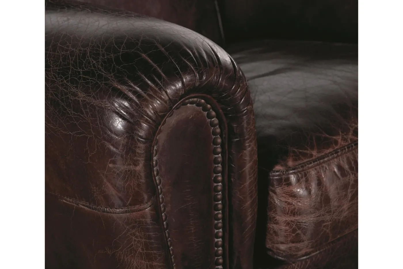 Fauteuils|Sièges<Flamant BURNHAM, fauteuil club, cuir, foncé Brun