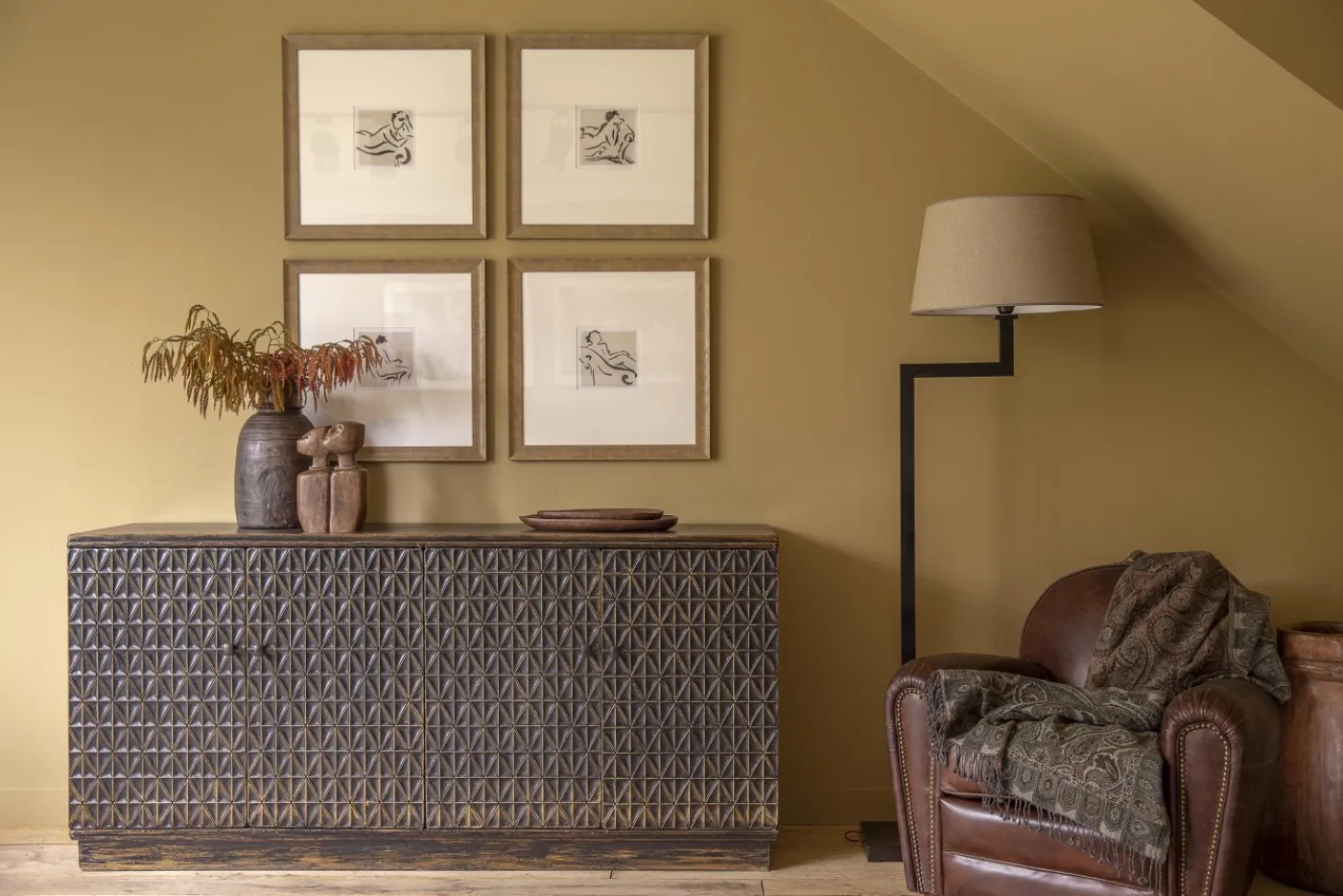 Fauteuils|Sièges<Flamant BURNHAM, fauteuil club, cuir, foncé Brun