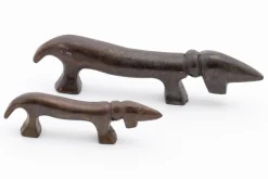 Statuettes Et Objets|Décoration<Flamant CALUM, chien, cuivre bronze, L Brun