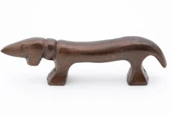 Statuettes Et Objets|Décoration<Flamant CALUM, chien, cuivre bronze, S Brun