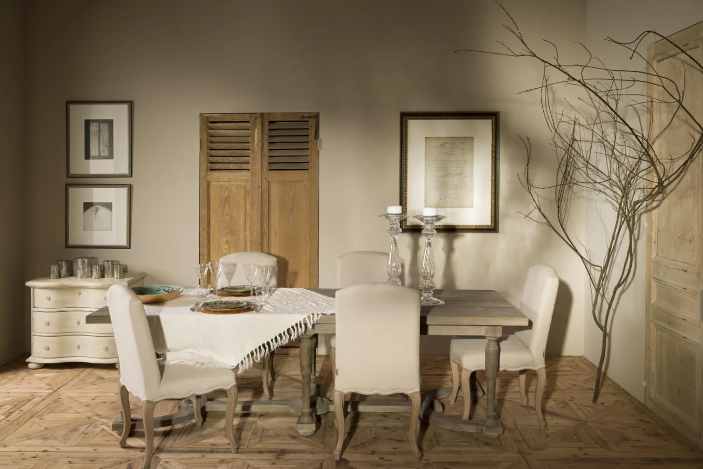 Chaises|Chaises<Flamant CANTELLE, chaise, bouleau, lin Gebrokenwit
